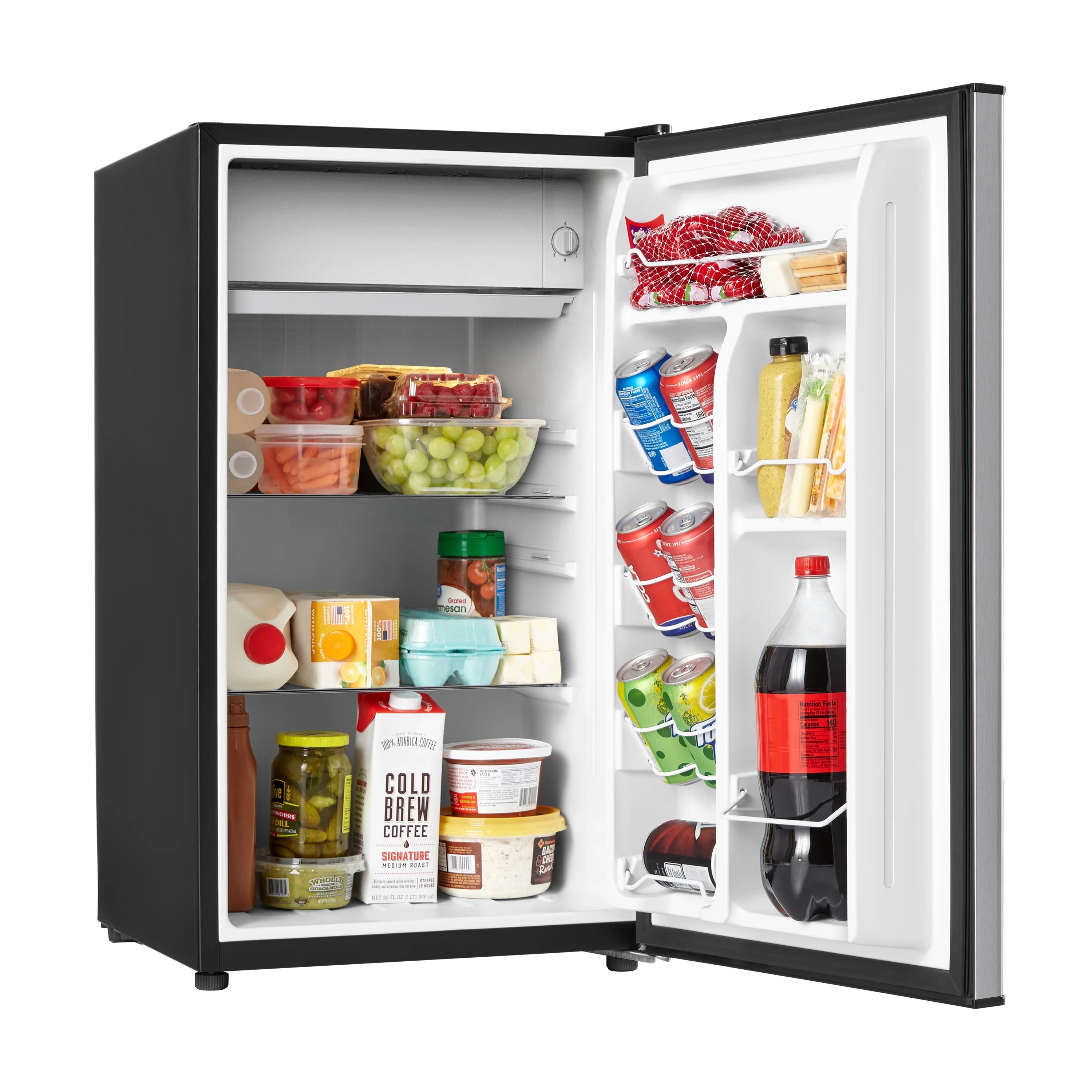 Galanz 3.3 Cu ft One Door Mini Fridge, Black Estar, New