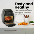 Chefman Multifunctional Digital 10 Qt. Air Fryer+ Rotisserie, Fry, Roast & Bake, 17 Presets - Black