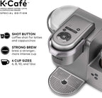 Keurig K-Cafe Special Edition Single-Serve Programmable Energy Efficient Button Controls K-Cup Pod Coffee, Latte, and Cappuccino Maker (Nickel)