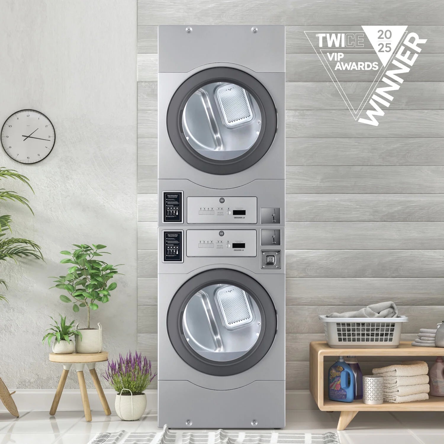 Crossover Crossover 2.0 by Wascomat Coin-Operated Electric Dryer stacked units