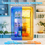 ADVWIN 22L/30Can Mini Fridge with Temperature Control, Compact Refrigerators for Bedroom, Cosmetics