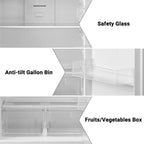 SMAD 20.5 Cu ft Top Freezer Compact Refrigerator Fridge with Reversible Door