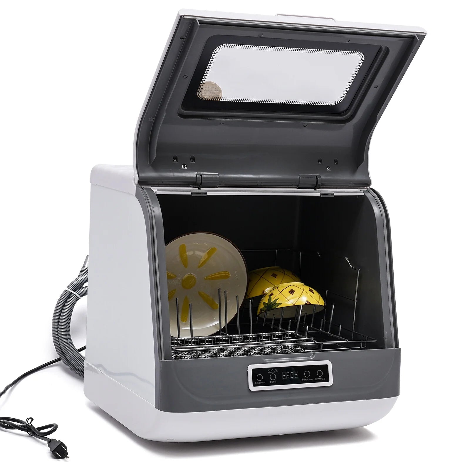 Large Capacity Portable Countertop Dishwasher 3 Washing Programs 1200W 110V