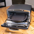 Sengoku SET-G16A(W) HeatMate Graphite Compact Countertop Toaster Oven with 4 Non-Stick Pans for Toasting and Baking, 120 Volt, Eggshell White