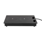 Electric Hob Cook Top Stove 110V Induction Cooktop 2 Burners Ceramic Cooktop