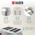 Haden Heritage 1500 1.7 Electric Kettle, Matte Black Finish with Copper Accents