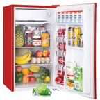 Upstreman 3.2 Cu.Ft. Mini Fridge with Freezer Single Door Small Refrigerator Adjustable Thermostat Compact Fridge with Reversible Door, Low Noise, BR321 Black
