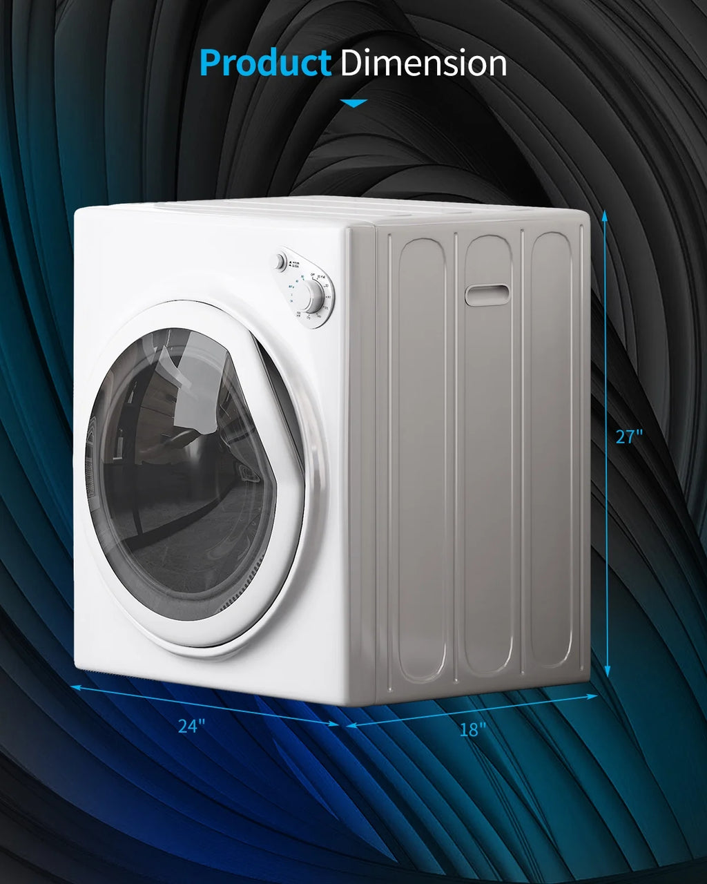 TABU Portable Washer and Dryer Set, 17.6LBS Compact Washing Machine & 13LBS Compact Dryer (Brown&White)