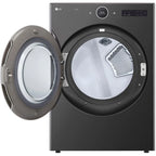 LG DLEX6700B 7.4 Cu. Ft. Black Steel Stackable Front Load Smart Electric Dryer with TurboSteam