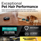 Shark PowerDetect? Self-Empty Robot Vacuum with NeverStuck & Detect Technologies, Auto Deep-Clean Carpets & Hardfloors, HEPA Bagless Base Neutralizes Odors, for Pet Hair, WiFi, RV2820AE