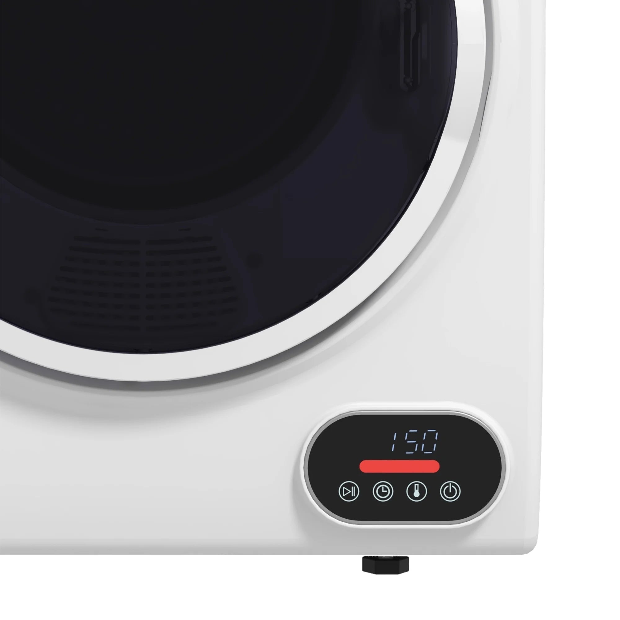 Portable Clothes Dryer, 120V 850W Compact Laundry Dryer With Intelligent Drying, 1.5 Cu.Ft Stainless Steel Drum, Front Load Electric Dryer For Apartments, Dorms, Rvs, White