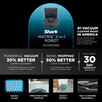 Shark IQ 2in1 Self-Empty Robot Vacuum & Mop, 30-Day Capacity, Precision Home Mapping, Sonic Mopping, Self-Emptying, Smart Mapping, Wi-Fi Connected, LIDAR Navigation, Mop Combo, Pet Hair