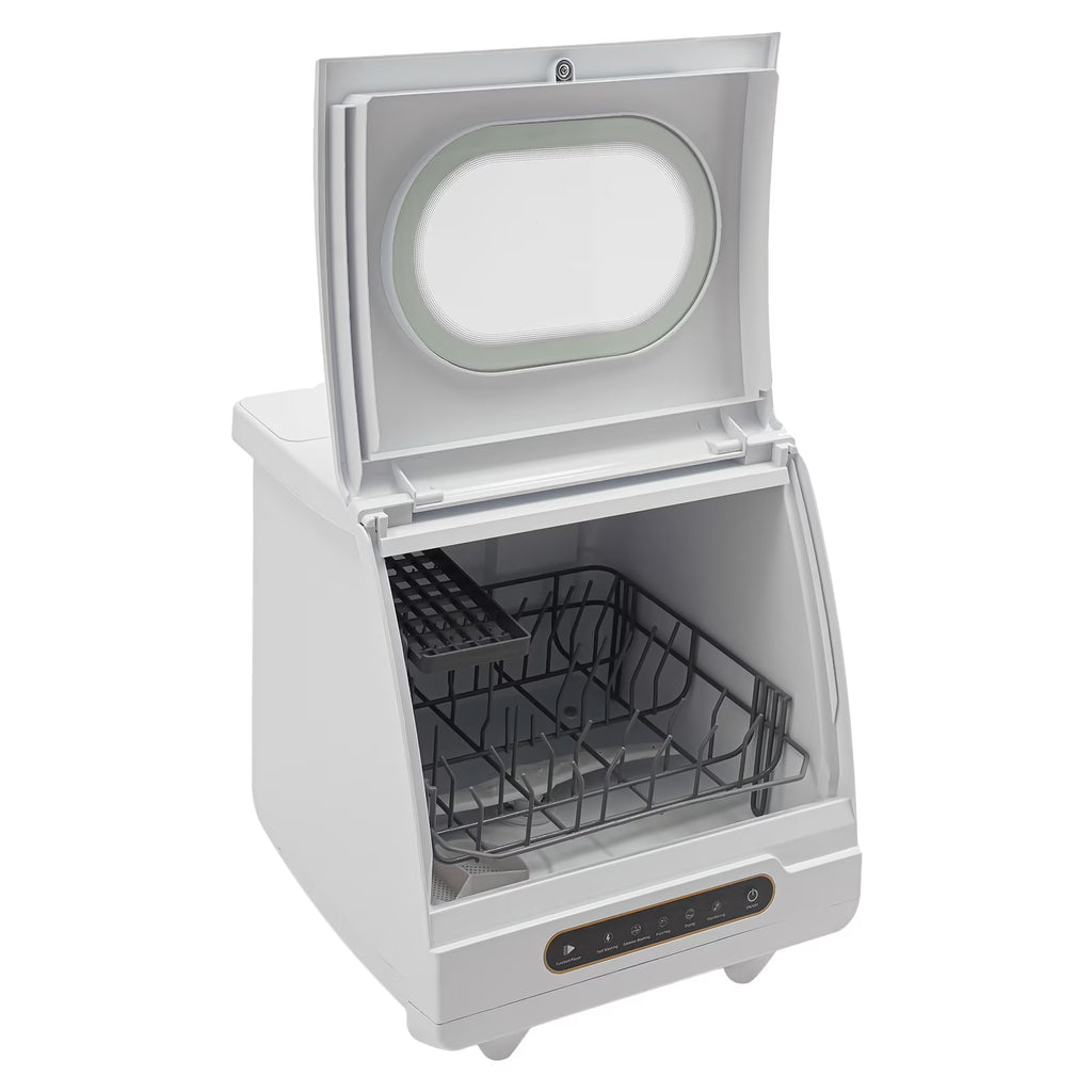 ToppiJoy Portable Countertop Dishwasher with 5 Washing Functions, Quick Wash, Sterilization & Energy-Saving Design �C Ideal for Small Kitchens, Apartments, and Family Homes