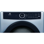 Electrolux 27 Inch Gas Dryer with 8.0 Cu. Ft. Capacity, Moisture Sensor, Reversible Door in Blue ELFG7437AG