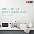 Haden Coffee Maker & Heritage 1.7 Liter Electric Kettle, Black & Chrome