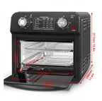 12.5 Quart 7-in-1 Convection Toaster Oven, 1500W, 5 Pre-set Menus, Roast, Bake, Grill, Broil, Toast, Dehydrate, Defrost, Stainless Steel, Black