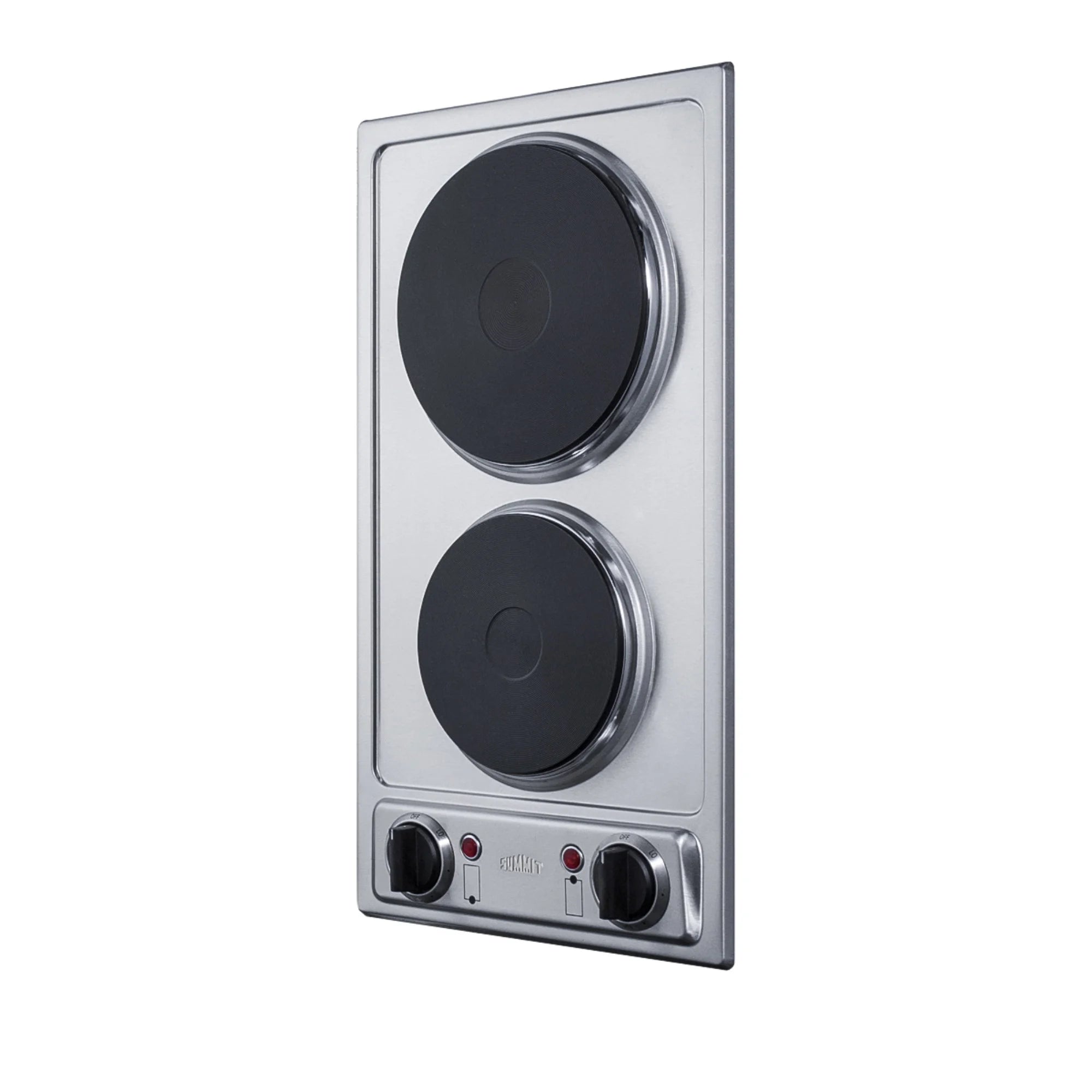 SUMMIT 12" Wide 115V 2-Burner Solid Disk Cooktop