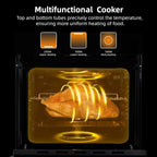 24" Built-in Electric Single Wall Oven, 2.47 Cu. Ft. Convection Wall Oven in Stainless Steel 3000W with 8 Baking Modes & 108 Automatic Recipes, Colorful LED Screen