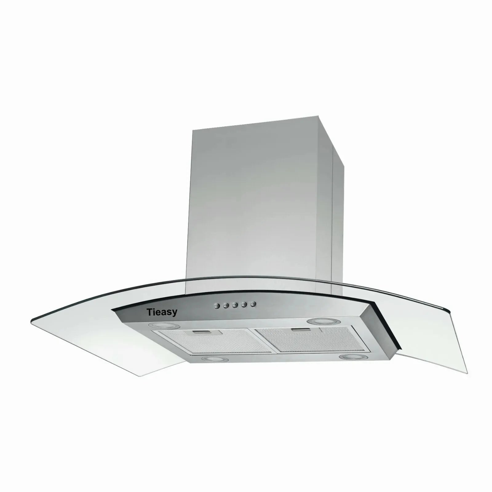 "Joeaonz 36"" Stainless Steel Island Mount Range Hood, Quiet 900CFM, 3-Speed Vent with Button Control and LED Bulb"
