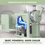 GreenPan Frost 6 Mode, Ice Cream, Frozen Drink, Slushie & Milk Shake Maker, No Freezer Needed, Easy Clean Parts, Gray