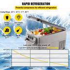 BENTISM 22L Portable Car Refrigerator, 23 Quart RV Fridge, 12/24V DC & 110-240V AC Vehicle Car Truck Boat Mini Electric Cooler for Driving Travel Fishing Outdoor and Home Use