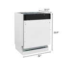 24" Top Control Tall Tub Dishwasher in Red Gloss with Stainless Steel Tub and 3rd Rack (DWV-RG-24)