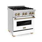 ZLINE KITCHEN AND BATH RAZ30CB professional gas range