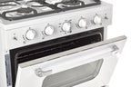 Unique Classic Retro 30" 3.9 cu/ft Freestanding Gas Range with Convection Oven and Sealed Burners