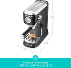 CASABREWS CM5418 20-Bar Espresso Machine and Coffee Maker, Silver