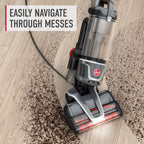 Hoover Upright Vacuum, WindTunnel All Terrain Bagless, Strong Suction, Hard Floor and Carpet, HEPA Filter, Dual Brush Rolls, and Swivel Steering UH77210V, New