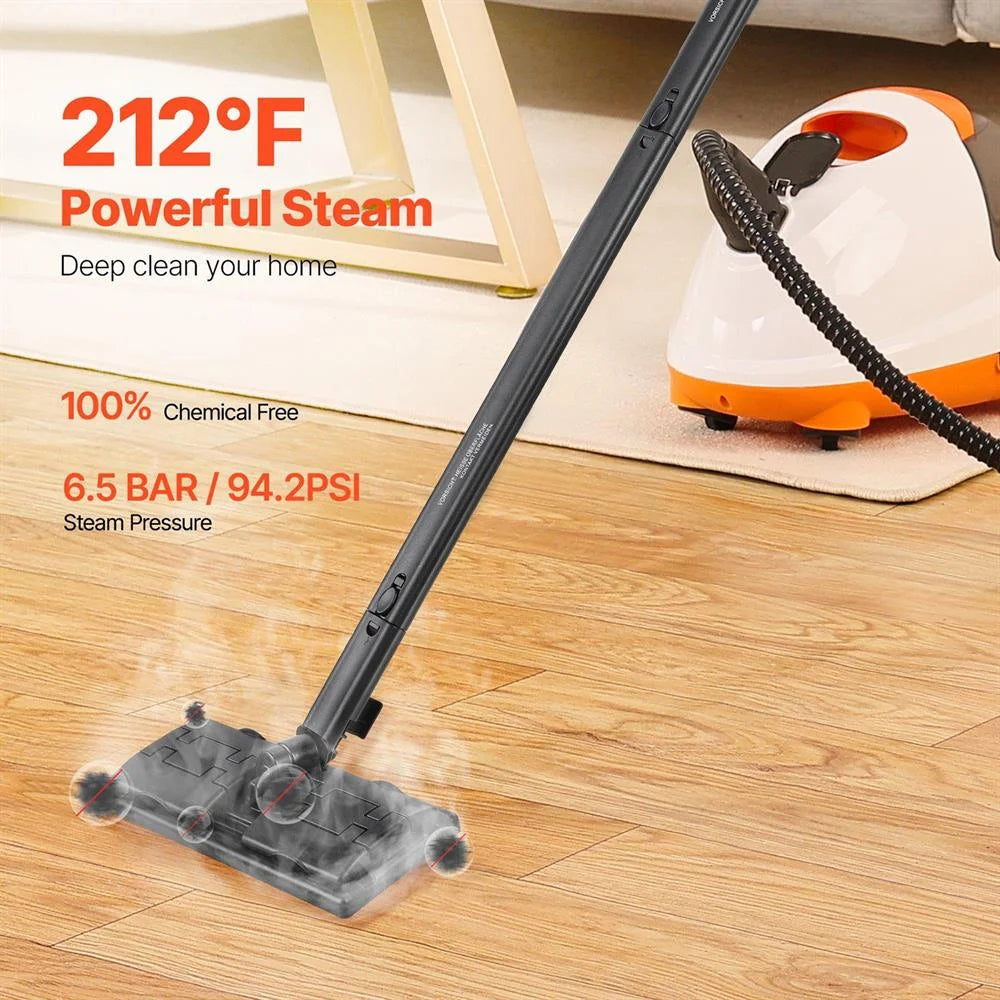 Choco Moon 2000W Powerhouse Steamer, 51 oz Tank, 27 Attachments, Versatile Cleaner for Carpet, Floors, Windows, Cars, Ultimate Home & Auto Detailing Tool