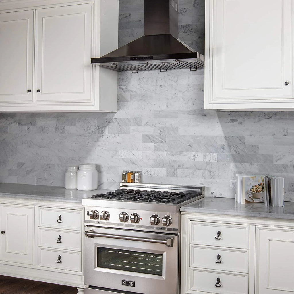 ZLINE BSKBN-30 30 Inch Wall Mount Range Hood in Black Stainless Steel