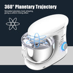 Costway 6.3 QT Tilt-Head Food Stand Mixer 6 Speed 660W wIth Dough Hook, Whisk & Beater Black