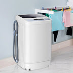 Giantex Full-Automatic Washing Machine, 1.34 Cu.ft Compact Washer w/10 Programs, 8 Water Levels & LED Panel, 9.92 Lbs Capacity Portable Cloth Washer and Spinner w/Drain Pump