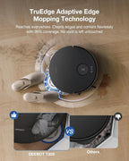 ECOVACS DEEBOT T30S Care Robot Vacuum & Mop - 11000Pa, ZeroTangle, TruEdge Mopping, Self-Emptying, Auto-Mop Lifting