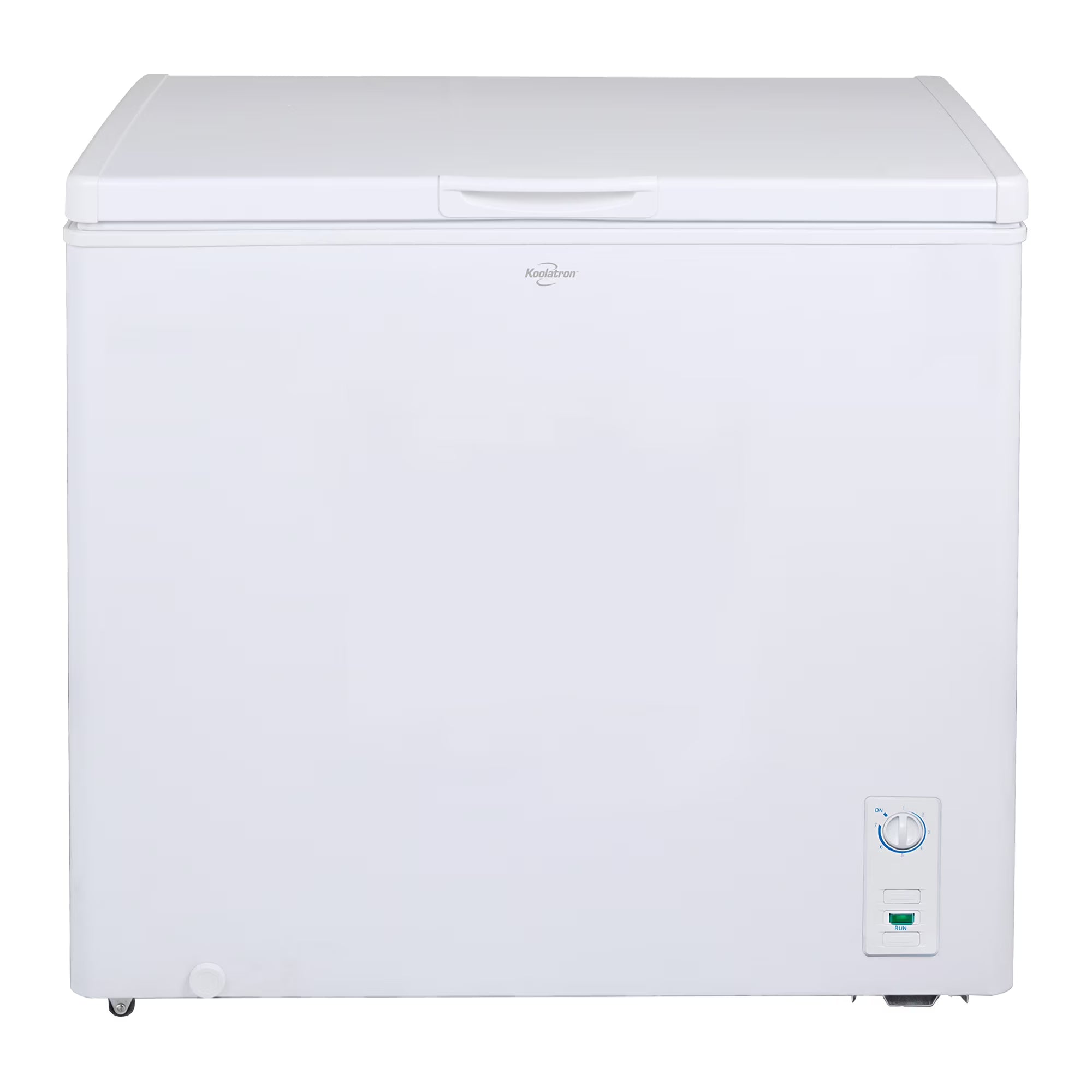 Koolatron Large Chest Freezer, 7.0 cu ft (195L),Manual Defrost Deep Freeze, Storage Basket, Space-Saving Flat Back, Stay-Open Lid, Front-Access Drain, White