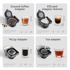 HiBREW 6in1 Pods Coffee Machine Multiple Espresso Cafetera Cappuccino Coffee Maker H1B Beige
