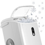 KISSAIR Nugget Ice Maker Countertop with Soft Chewable Pellet Ice, Portable Ice Machine with Handle, 35lbs/24H, Grey