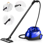 ARLIME Steam Cleaner, Heavy Duty Household Steamer w/ 19 Accessories, 1.5L Tank & 13ft Power Cord, Multipurpose Chemical-Free Household Steam Cleaner for Home, Carpet, Upholstery, Cars, Floors, Blue