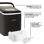 Igloo Handled Automatic Ice Machine Self Cleaning Countertop Ice Maker with Scoop, Aqua