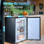 Upright Freezer , 3.0 Cu.ft Compact Upright Freezer with Adjustable Thermostat, Mini Freezer with Reversible Stainless Steel Single Door, Silver