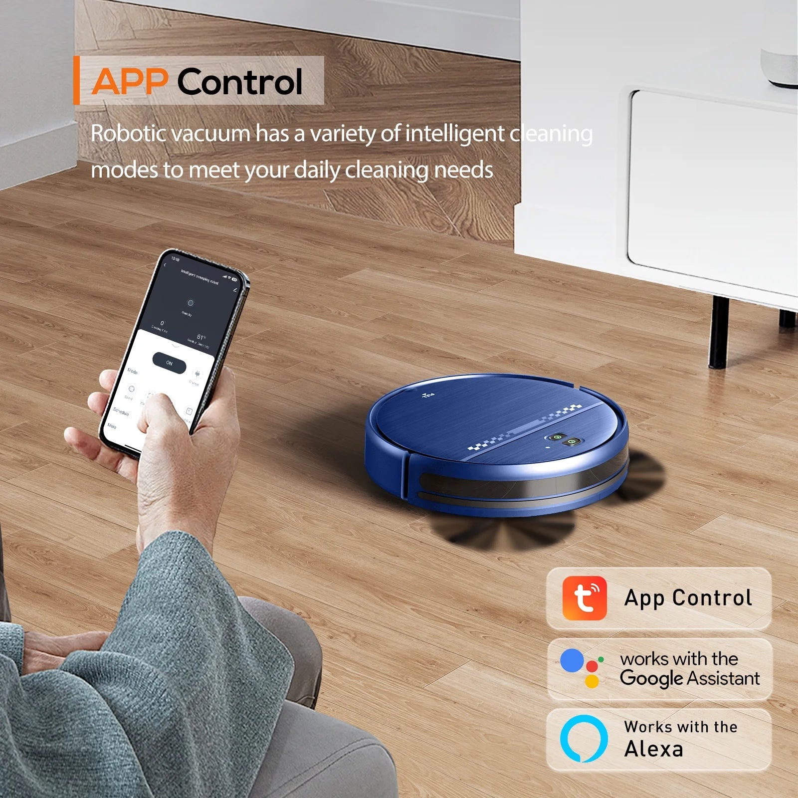 GOOVI Robot Vacuum Cleaner, 2 in 1 Robot Vacuum and Mop Combo for Pet Hair, Hard Floor