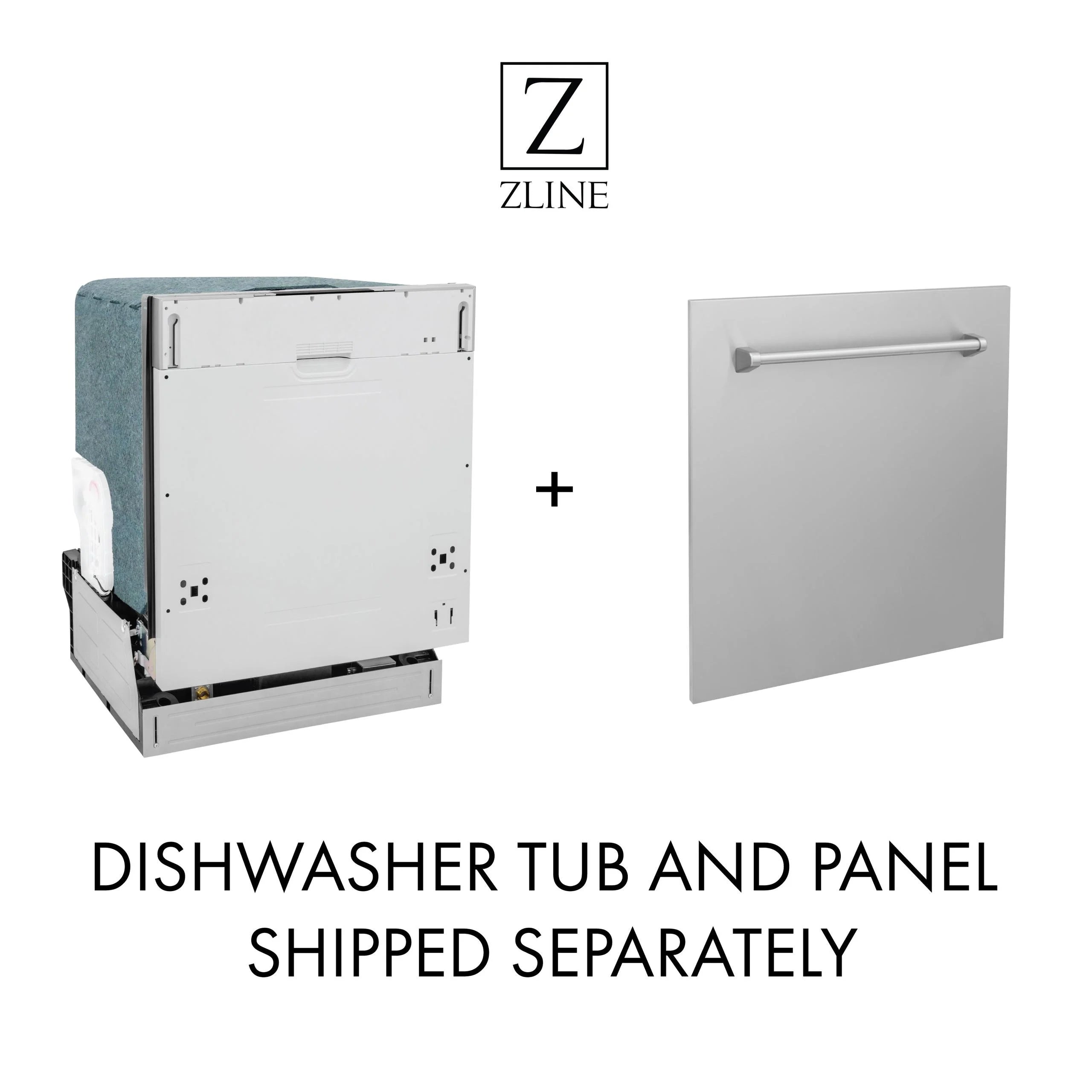 ZLINE 24 in. Top Control Dishwasher with Stainless Steel Tub and Modern Style Handle, 52dBa (DW-24)