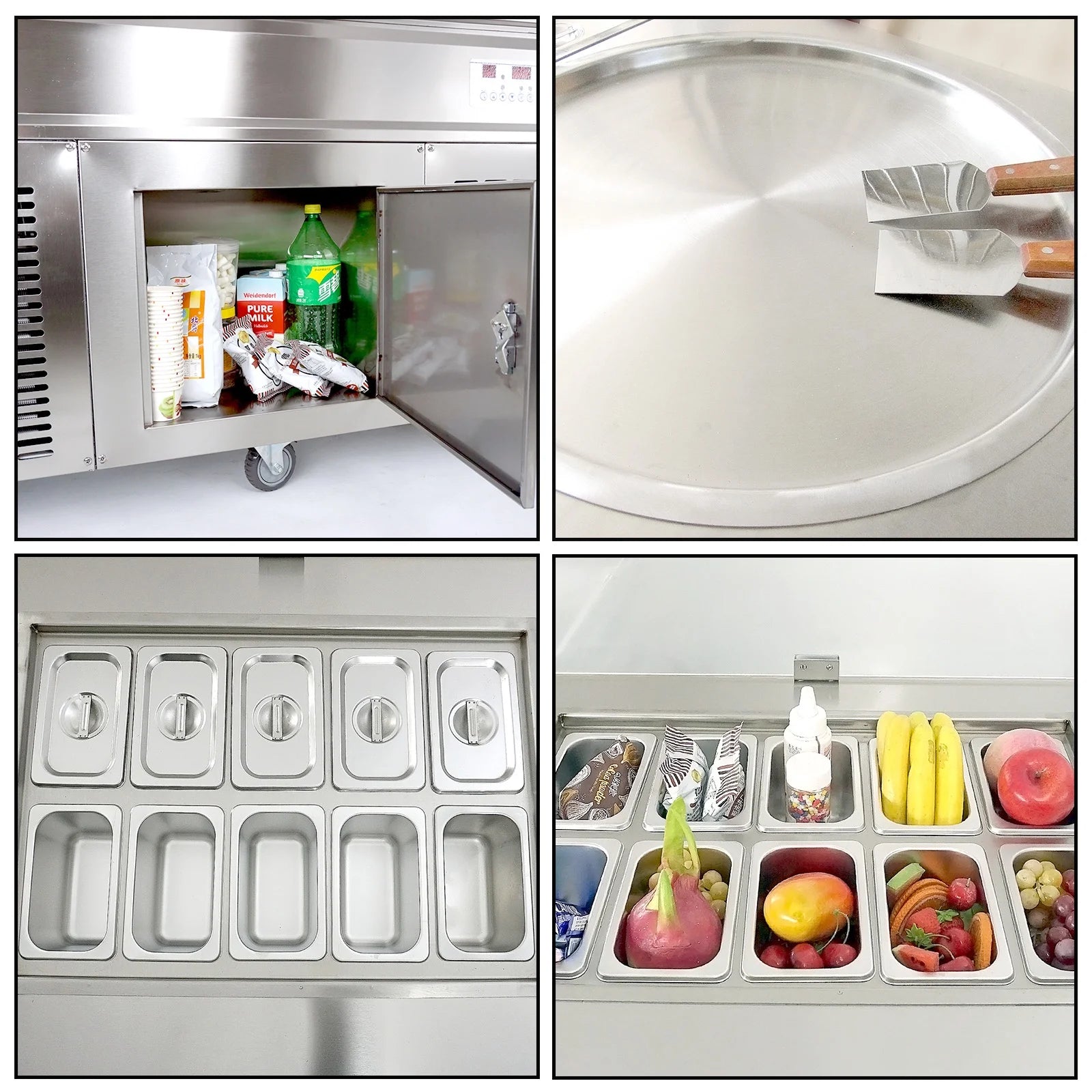 Kolice Commercial 22" Double Round Pans Fried Ice Cream Rolled Machine-Smart Temperature Control