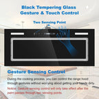 30 inch Built-in Insert Range Hood 900CFM Tempered Glass Kitchen Vent Hood