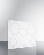 30" Wide 208-240V 5-Burner Radiant Cooktop, White