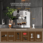 Empstorm 20 Bar Espresso Machine, Hot and Iced Coffee Machine with Cold Brew, Espresso Maker with Milk Frother,with 51oz Water Tank,for Latte, Cappuccino, Cold Brew