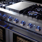 Cosmo 48" Double Oven Gas Range & Dishwasher & French Door Refrigerator Set