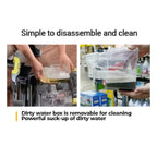 Janilink 14" Portable Cordless Upright Auto Scrubber with Cylindrical Brush and Battery