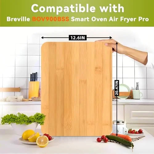 Air Fryer Accessories Compatible with Breville BOV900BSS Smart Oven Air Fryer Pro, Heat Resistant Cutting Board with Feet for Countertop Convection Toaster Oven